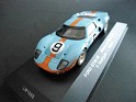 1:43 IXO Ford GT40 1968 Baby Blue W/Orange Stripes